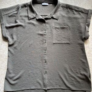 Calvin Klein Olive Button-Down Shirt